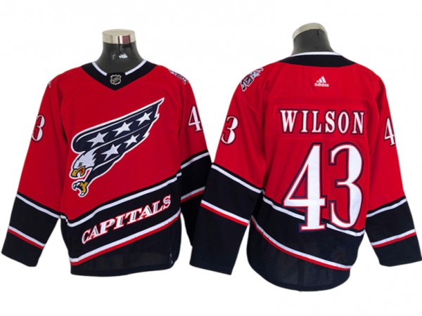 Washington Capitals #43 Tom Wilson Red 2020/21 Reverse Retro Jersey