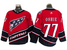 Washington Capitals #77 T.J. Oshie Red 2020/21 Reverse Retro Jersey