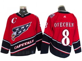 Washington Capitals #8 Alex Ovechkin Red 2020/21 Reverse Retro Jersey