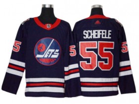 Winnipeg Jets #55 Mark Scheifele Navy Heritage Classic Jersey