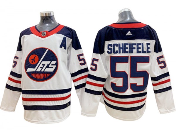 Winnipeg Jets #55 Mark Scheifele White Heritage Jersey