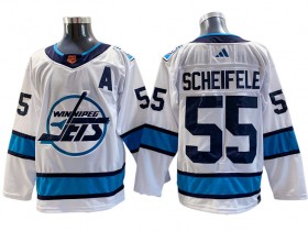 Winnipeg Jets #55 Mark Scheifele White Reverse Retro 2.0 Jersey