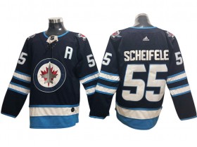 Winnipeg Jets #55 Mark Scheifele Navy Home Jersey