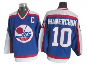 Winnipeg Jets #10 Dale Hawerchuk Blue 1989 Vintage CCM Jersey