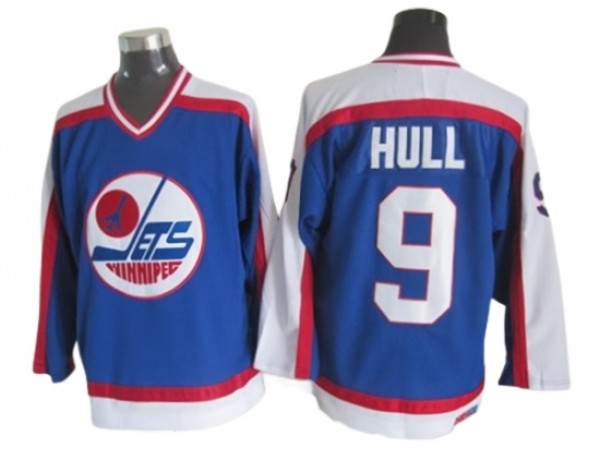 Winnipeg Jets #9 Bobby Hull Blue 1989 Vintage CCM Jersey