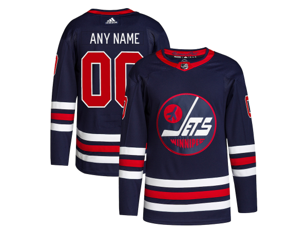 Custom Winnipeg Jets Navy Classic Jersey