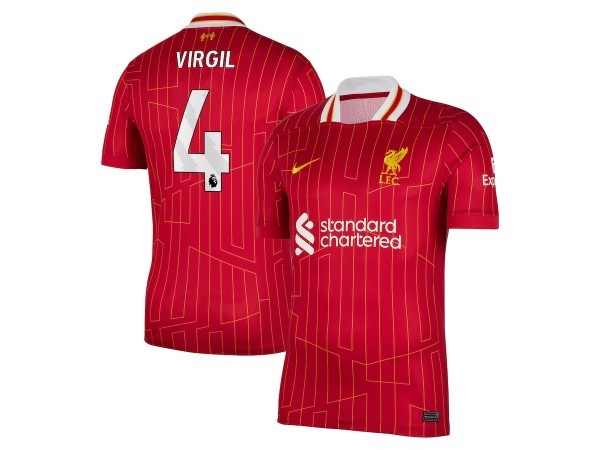 Liverpool #4 VIRGIL VAN DIJK Home 2024/25 Soccer Jersey