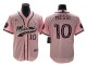 Inter Miami CF #10 Lionel Messi Baseball Jersey - White/Black/Pink