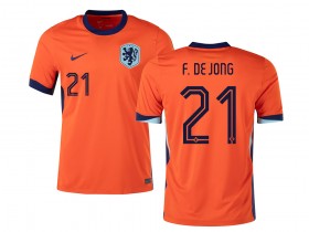 Netherlands #21 F. DE JONG 24/25 Home Jersey