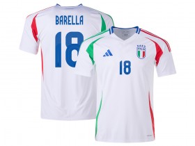 Italy #18 BARELLA 2024 Away Jersey - White