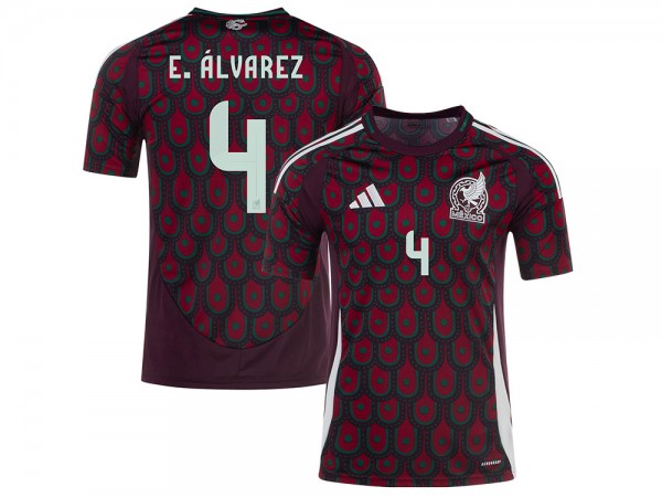 Mexico #4 E.ÁLVAREZ 24/25 Home Soccer Jersey