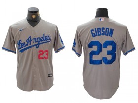 Los Angeles Dodgers #23 Kirk Gibson Gray Limited Jersey