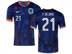 Netherlands #21 F. DE JONG 24/25 Away Jersey