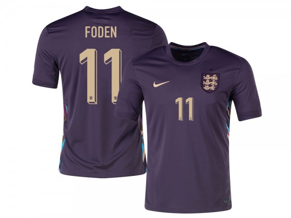 England #11 PHIL FODEN 24/25 Away Jersey