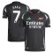 Arsenal #7 Saka Black 2024/25 Away Soccer Jersey