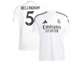 Real Madrid #5 Jude Bellingham White Home 2024/25 Soccer Jersey