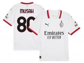 AC Milan #80 YUNUS MUSAH White Away 2024/25 Soccer Jersey