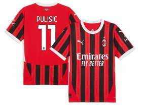 AC Milan #11 Christian Pulisic Red Home 2024/25 Soccer Jersey