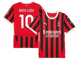 AC Milan #10 RAFA LEÃO Red Home 2024/25 Soccer Jersey