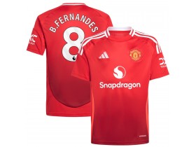 Manchester United #8 B.Fernandes Red 2024/25 Home Jersey