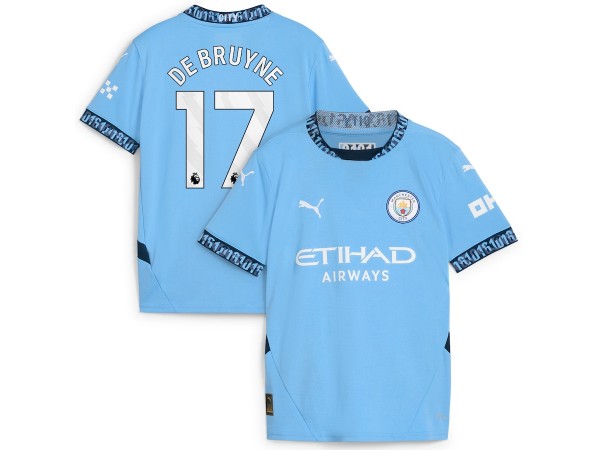 Manchester City #17 KEVIN DE BRUYNE Home 2024/25 Soccer Jersey