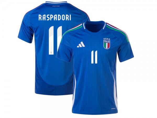 Italy #11 RASPADORI 2024 Home Jersey - Blue