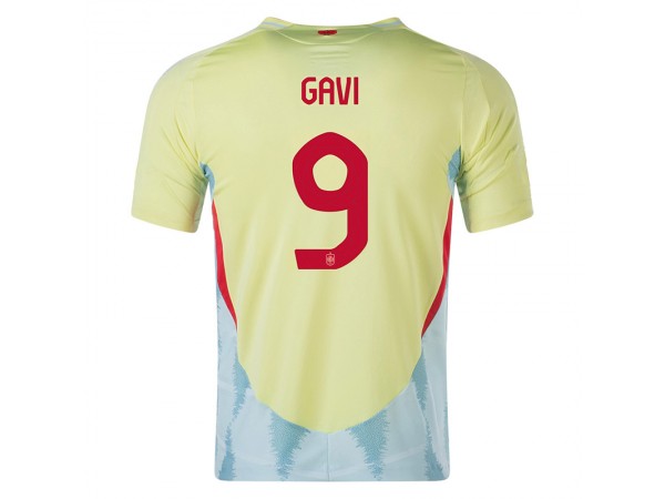 Spain National Team #9 Gavi 24/25 Away Jersey - Yellow