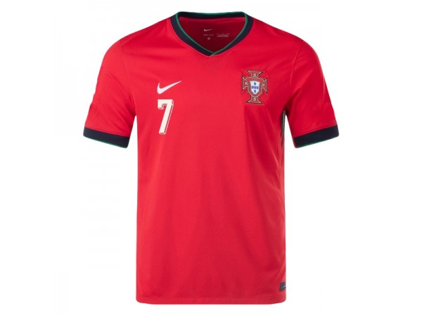 Portugal National Team #7 Cristiano Ronaldo 24/25 Home Jersey - Red